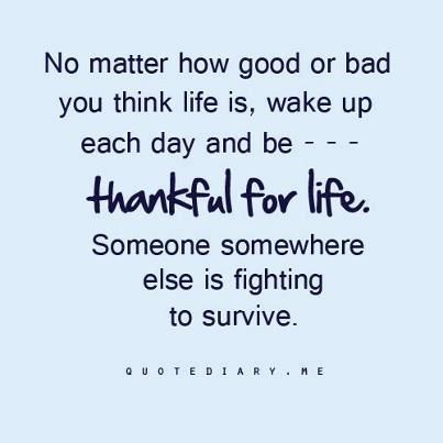 Glad to be alive